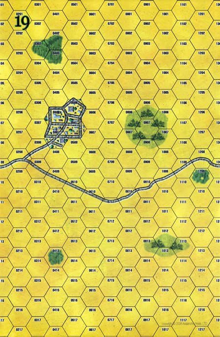 Panzer Grenadier Headquarters Library Map: 19 for Panzer Grenadier game series
