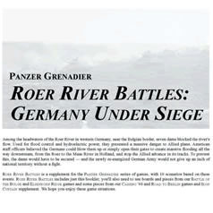 Panzer Grenadier Headquarters Library
