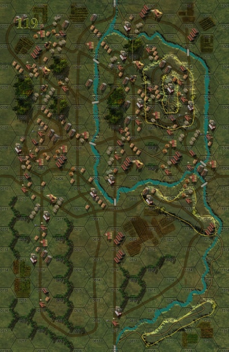 Panzer Grenadier Headquarters Library Map: 119 for Panzer Grenadier game series