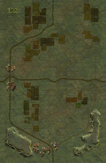 Panzer Grenadier Headquarters Library Map: 122 for Panzer Grenadier game series