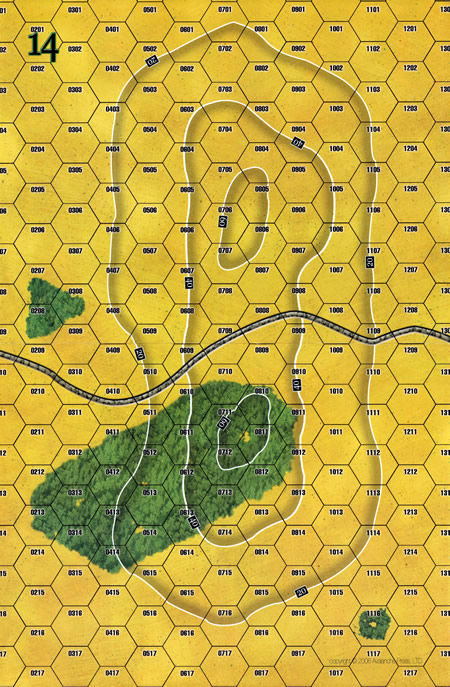 Panzer Grenadier Headquarters Library Map: 14 for Panzer Grenadier game series