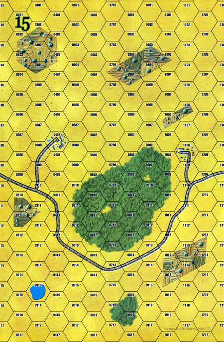 Panzer Grenadier Headquarters Library Map: 15 for Panzer Grenadier game series