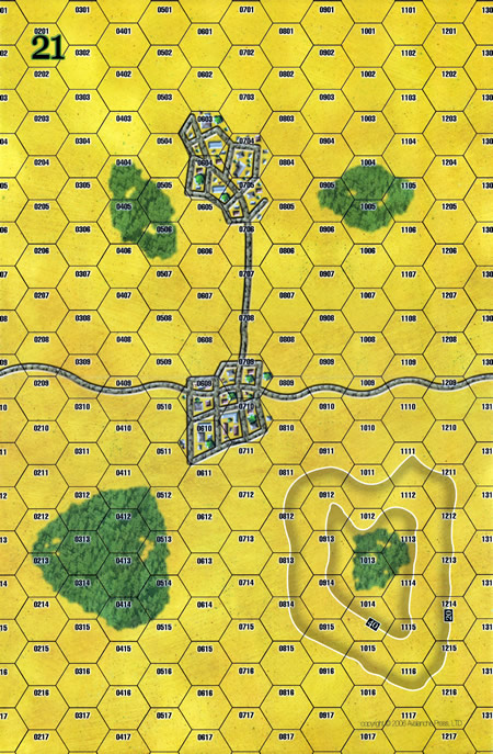 Panzer Grenadier Headquarters Library Map: 21 for Panzer Grenadier game series