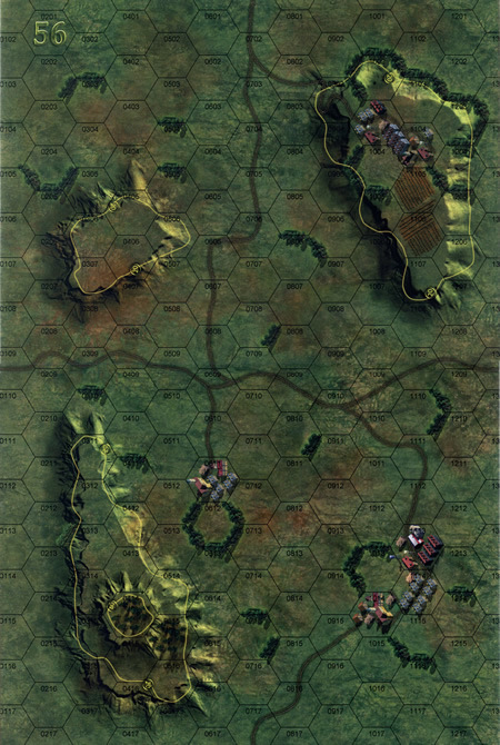 Panzer Grenadier Headquarters Library Map: 56 for Panzer Grenadier game series