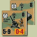 Panzer Grenadier Headquarters Library Unit: Germany Heer 20mm portee for Panzer Grenadier game series