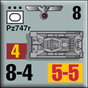 Panzer Grenadier Headquarters Library Unit: Germany Heer Pz747r for Panzer Grenadier game series