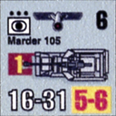 Panzer Grenadier Headquarters Library Unit: Germany Heer Marder 105 for Panzer Grenadier game series