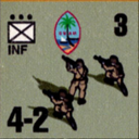 Panzer Grenadier Headquarters Library Unit: Guam Guam Insular Force Guard  INF for Panzer Grenadier game series