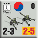 Panzer Grenadier Headquarters Library Unit: South Korea Daehanminguk Yukgun 37mm for Panzer Grenadier game series
