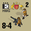 Panzer Grenadier Headquarters Library Unit: Australia Army HMG for Panzer Grenadier game series
