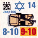 Panzer Grenadier Headquarters Library Unit: State of Israel Army Jeep106 for Panzer Grenadier game series
