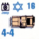 Panzer Grenadier Headquarters Library Unit: State of Israel Army Jeep for Panzer Grenadier game series