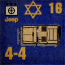 Panzer Grenadier Headquarters Library Unit: State of Israel Army Jeep for Panzer Grenadier game series