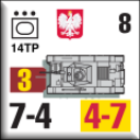 Panzer Grenadier Headquarters Library Unit: Poland Wojska Lądowe 14TP for Panzer Grenadier game series