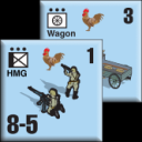 Panzer Grenadier Headquarters Library Unit: France Armée de Terre HMG/Wagon Portee for Panzer Grenadier game series