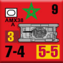 Panzer Grenadier Headquarters Library Unit: France Moroccan Ground Forces AMX38 for Panzer Grenadier game series