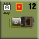 Panzer Grenadier Headquarters Library Unit: United States 131st Field Artillery Regiment Jeep for Panzer Grenadier game series