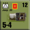 Panzer Grenadier Headquarters Library Unit: United States 131st Field Artillery Regiment Jeep .30 for Panzer Grenadier game series