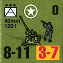 Panzer Grenadier Headquarters Library Unit: United States Army 40mm for Panzer Grenadier game series