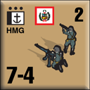 Panzer Grenadier Headquarters Library Unit: Peru Navy HMG for Panzer Grenadier game series