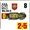 Panzer Grenadier Headquarters Library Unit: Poland Wojska Lądowe Wz34-2 for Panzer Grenadier game series