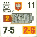 Panzer Grenadier Headquarters Library Unit: Poland Wojska Lądowe Stuart VI for Panzer Grenadier game series