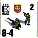 Panzer Grenadier Headquarters Library Unit: Poland Wojska Lądowe HMG for Panzer Grenadier game series