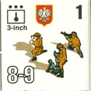 Panzer Grenadier Headquarters Library Unit: Poland Wojska Lądowe 3 Inch for Panzer Grenadier game series