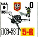Panzer Grenadier Headquarters Library Unit: Poland Wojska Lądowe 105mm for Panzer Grenadier game series