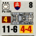 Panzer Grenadier Headquarters Library Unit: Slovak Republic Slovenská Armáda PzIIIn for Panzer Grenadier game series