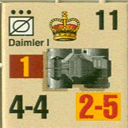 Panzer Grenadier Headquarters Library Unit: Britain Army Daimler I for Panzer Grenadier game series