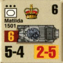 Panzer Grenadier Headquarters Library Unit: Britain Army Matilda II for Panzer Grenadier game series