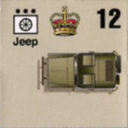 Panzer Grenadier Headquarters Library Unit: Britain Army Jeep for Panzer Grenadier game series