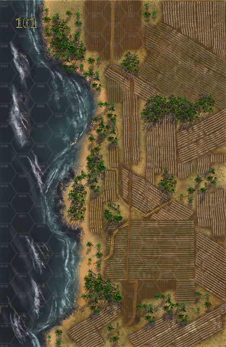 Panzer Grenadier Headquarters Library Map: 101 for Panzer Grenadier game series