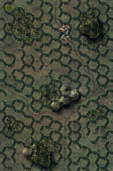 Panzer Grenadier Headquarters Library Map: 106 Panzer Grenadier Headquarters Library Map: 106 for Panzer Grenadier game series