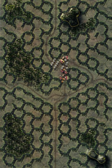 Panzer Grenadier Headquarters Library Map: 107 Panzer Grenadier Headquarters Library Map: 107 for Panzer Grenadier game series