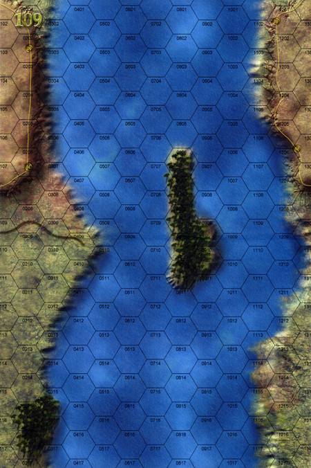 Panzer Grenadier Headquarters Library Map: 109 for Panzer Grenadier game series