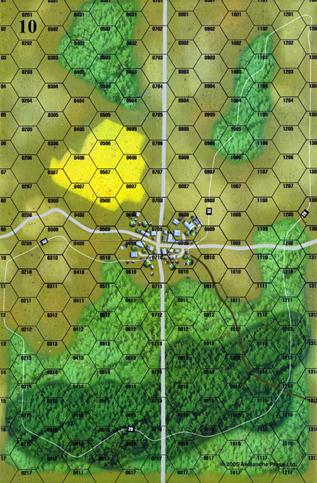 Panzer Grenadier Headquarters Library Map: 10 for Panzer Grenadier game series