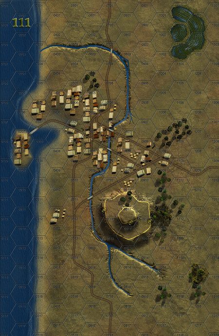Panzer Grenadier Headquarters Library Map: 111 for Panzer Grenadier game series