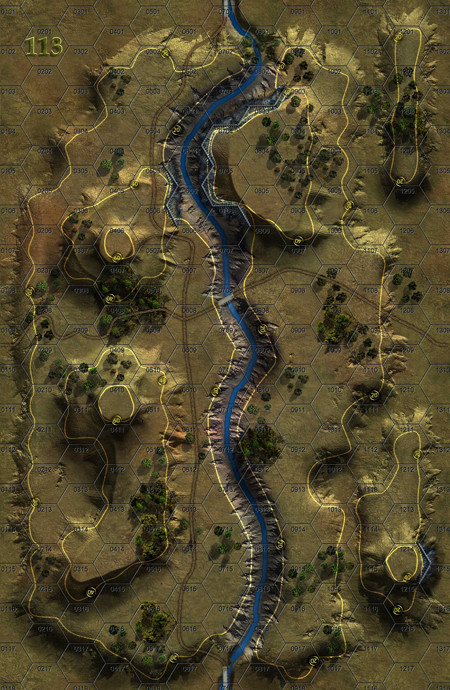 Panzer Grenadier Headquarters Library Map: 113 for Panzer Grenadier game series