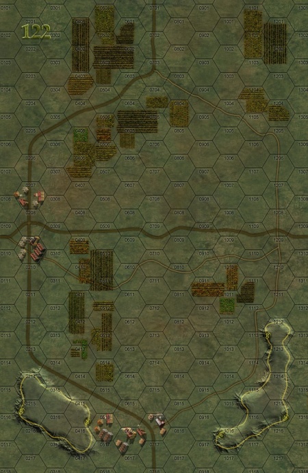 Panzer Grenadier Headquarters Library Map: 122 for Panzer Grenadier game series