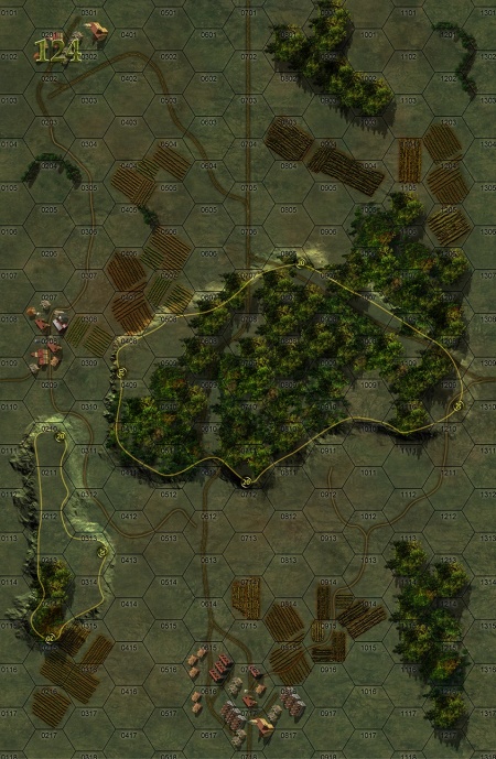 Panzer Grenadier Headquarters Library Map: 124 for Panzer Grenadier game series