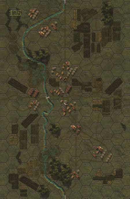 Panzer Grenadier Headquarters Library Map: 125 for Panzer Grenadier game series