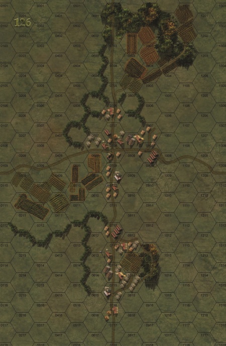 Panzer Grenadier Headquarters Library Map: 126 for Panzer Grenadier game series