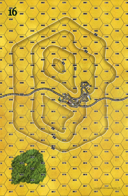 Panzer Grenadier Headquarters Library Map: 16 for Panzer Grenadier game series
