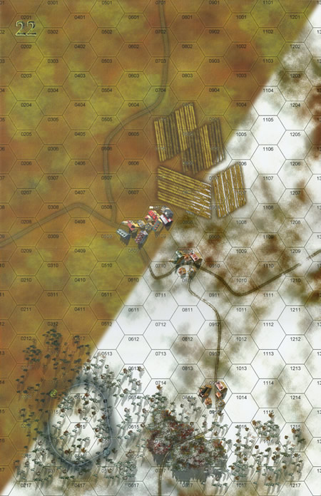 Panzer Grenadier Headquarters Library Map: 22 for Panzer Grenadier game series