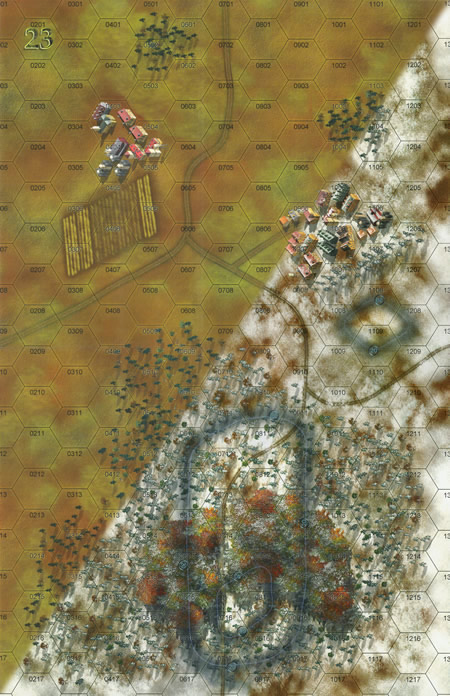 Panzer Grenadier Headquarters Library Map: 23 for Panzer Grenadier game series