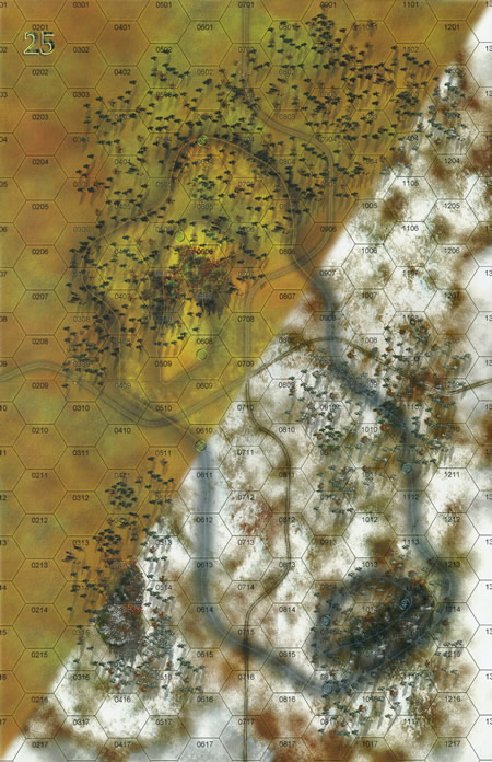 Panzer Grenadier Headquarters Library Map: 25 for Panzer Grenadier game series