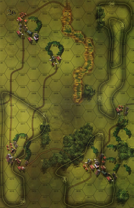 Panzer Grenadier Headquarters Library Map: 26 for Panzer Grenadier game series