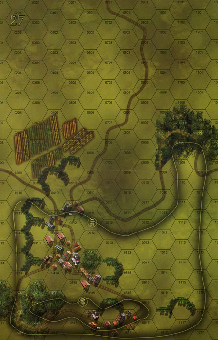 Panzer Grenadier Headquarters Library Map: 27 for Panzer Grenadier game series